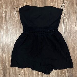 Streetwear Society Black Strapless Romper